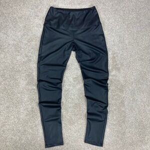 Athena Marie Faux Leather High Rise Leggings Womens Small Black Stretch Pull On